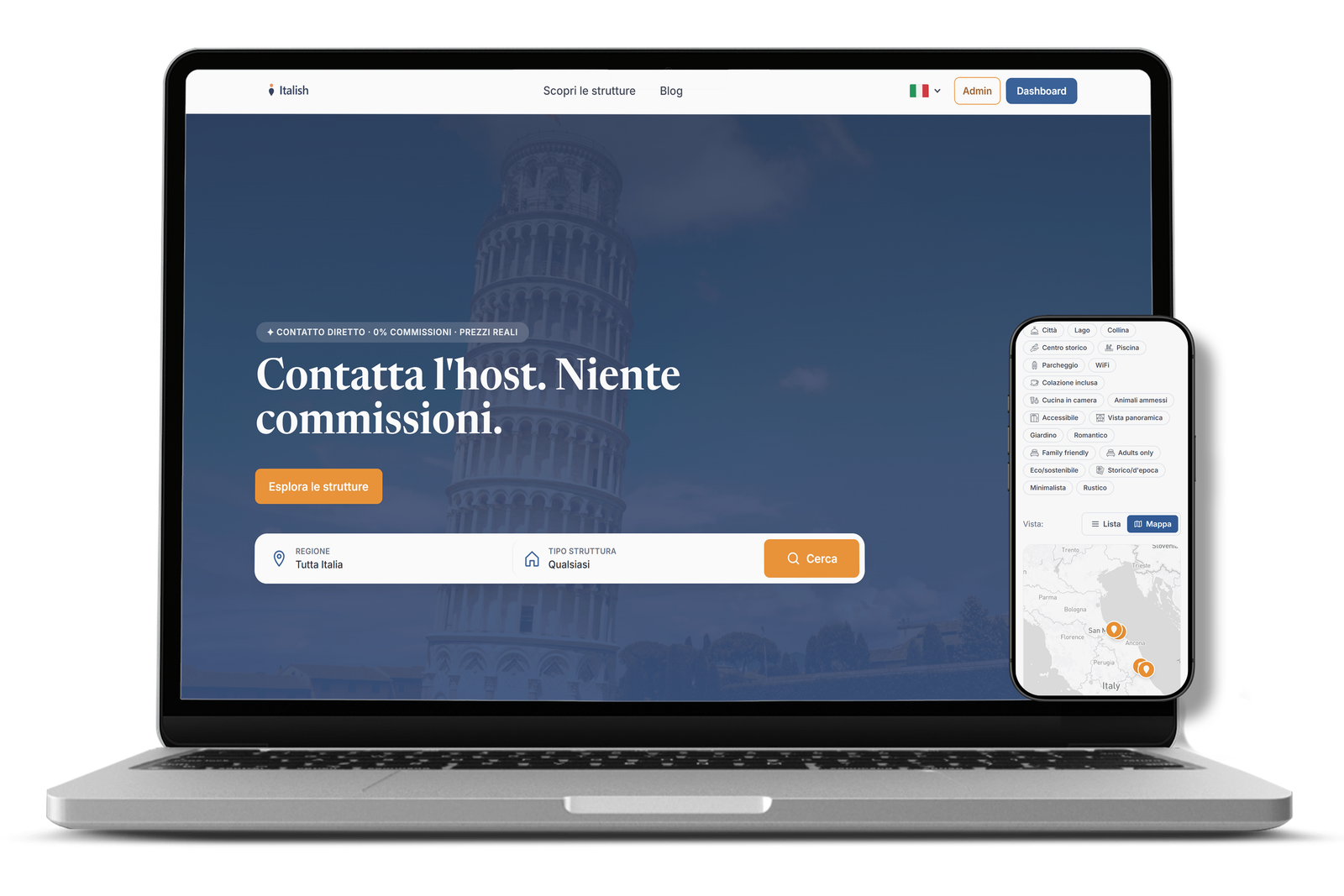 Italish — portale multilingua per strutture ricettive italiane