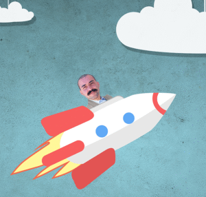 me flying on a shuttle